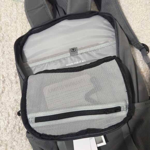 Swissgear Laptop Backpack Charcoal Gray With Padded Straps & Side Pockets school - Picture 13 of 16